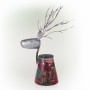 Alpine Corporation Holiday Décor Detailed Metal Holiday Reindeer Planter