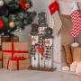 Alpine Corporation Holiday Décor Wooden Snowmen Trio with Scarves Statue