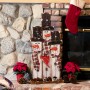 Alpine Corporation Holiday Décor Wooden Snowmen Trio with Scarves Statue