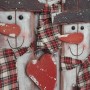 Alpine Corporation Holiday Décor Wooden Snowmen Trio with Scarves Statue