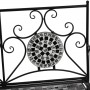Alpine Corporation 44"L Indoor/Outdoor 2-Person Metal Garden Bench with Mosaic Tiles, Gray/Black