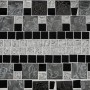 Alpine Corporation 44"L Indoor/Outdoor 2-Person Metal Garden Bench with Mosaic Tiles, Gray/Black