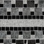 Black and Gray Marbled Glass Mosaic Garden Bench