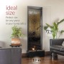 6' TALL BRONZE MIRROR WATER FOUNTAIN | WATER WALL