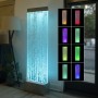MULTI-COLOR FUNCTION BUBBLE FOUNTAIN W/SILVER BASE AND REMOTE
