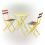 32" VIBRANT RAINBOW COLORED METALLIC FOLD-ABLE BISTRO SET 