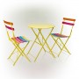 32" VIBRANT RAINBOW COLORED METALLIC FOLD-ABLE BISTRO SET 