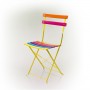 32" VIBRANT RAINBOW COLORED METALLIC FOLD-ABLE BISTRO SET 