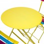 32" Vibrant Rainbow Colored Metallic Fold-able Bistro Se