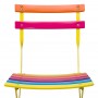 32" VIBRANT RAINBOW COLORED METALLIC FOLD-ABLE BISTRO SET 