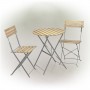 Alpine Corporation 3-Piece Wood Slat and Metal Bistro Set