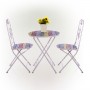 3-piece Multicolor Weathered Wood and Metal Bistro Set