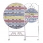 3-piece Multicolor Weathered Wood and Metal Bistro Set
