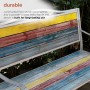 Multicolor Weathered Wood and Metal Garden Bench 