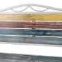 Multicolor Weathered Wood and Metal Garden Bench 