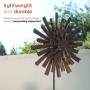 BRONZE FLORAL KINETIC WIND SPINNER STAKE 