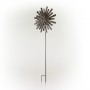 BRONZE FLORAL KINETIC WIND SPINNER STAKE 