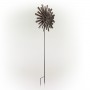 BRONZE FLORAL KINETIC WIND SPINNER STAKE 