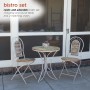 3-piece Green Weathered Wood and Metal Bistro Set 