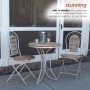 3-piece Green Weathered Wood and Metal Bistro Set 