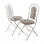 3-piece Green Weathered Wood and Metal Bistro Set 