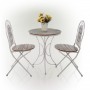 3-piece Green Weathered Wood and Metal Bistro Set 