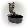 METAL OWL FOUNTAIN 