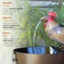 Rustic Metal Rooster with Moving Beak Fountain