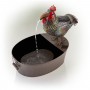 Rustic Metal Rooster with Moving Beak Fountain