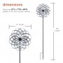 GALVANIZED DUAL WIND SPINNER GARDEN STAKE