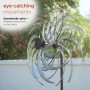 GALVANIZED DUAL WIND SPINNER GARDEN STAKE