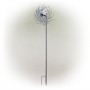 GALVANIZED DUAL WIND SPINNER GARDEN STAKE