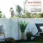 GALVANIZED FLORAL WIND SPINNER GARDEN STAKE 