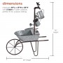 METAL WATERING CAN WHEELBARROW FOUNTAIN 