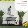 METAL WATERING CAN WHEELBARROW FOUNTAIN 