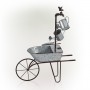 METAL WATERING CAN WHEELBARROW FOUNTAIN 