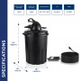 ALPINE 3500-GALLON BIO-PURE PRESSURE FILTER WITH UVC