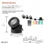 Power Beam 20W 3-Set Pond Lights w/ Stakes Lenses & Transformer