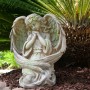 19" Medieval Guardian Angel Garden Statue with Mossy Finish