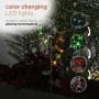 ALPINE CORPORATION 37" TALL OUTDOOR SOLAR COLOR CHANGING HUMMINGBIRD LED LIGHT STAKE