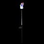 Alpine Corporation 34"H Outdoor Solar Snowman Fiber Optic Lawn Stakes with LED Lights (Set of 2)