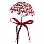 20" SOLAR PEPPERMINT CANDY STAKE WITH LED LIGHTS 