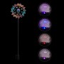 Alpine Corporation 61"H Outdoor Solar Butterfly Metal Wind Spinner Lawn Stake with Color-Changing LED Light