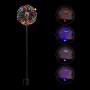 Alpine Corporation 60"H Outdoor Solar Ecliptic Metal Wind Spinner Lawn Stake with Color-Changing LED Light