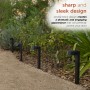 Alpine Corporation Solar-Powered Black Abstract Pathway Lights, 4-Piece