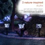 Alpine Corporation Solar-Powered Nature Inspired Pathway Lights, 3-Piece