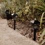 Alpine Corporation Solar-Powered Nature Inspired Pathway Lights, 3-Piece