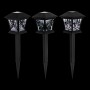Alpine Corporation Solar-Powered Nature Inspired Pathway Lights, 3-Piece