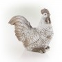 White and Gray Rooster Statue