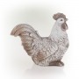 White and Gray Rooster Statue